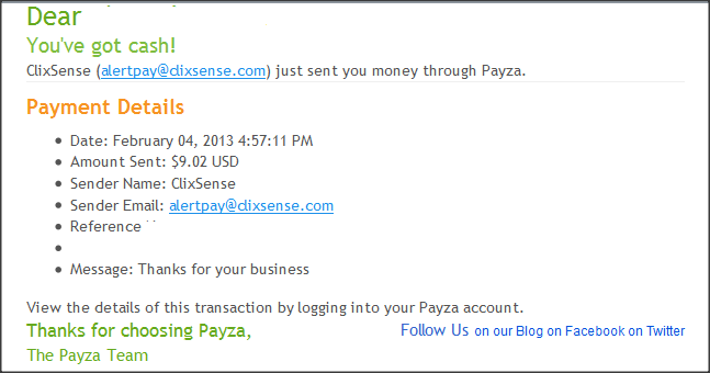 ClixSense Payment Proof 2013