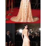 Australia-Formal-Evening-Dress-Gold-A-line-Jewel-Chapel-Train-Lace